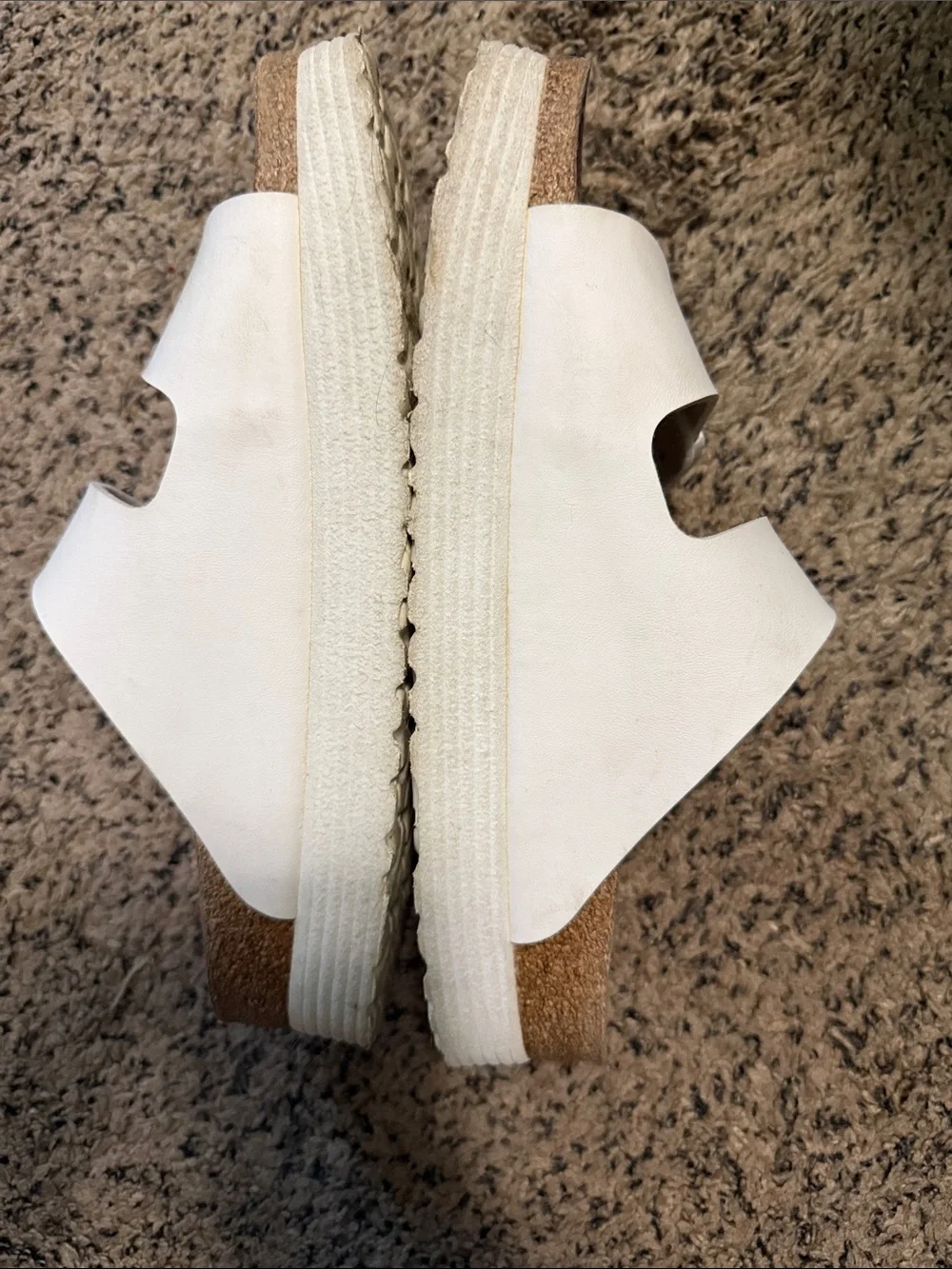Birkenstock White Double-Buckle Slide Sandals